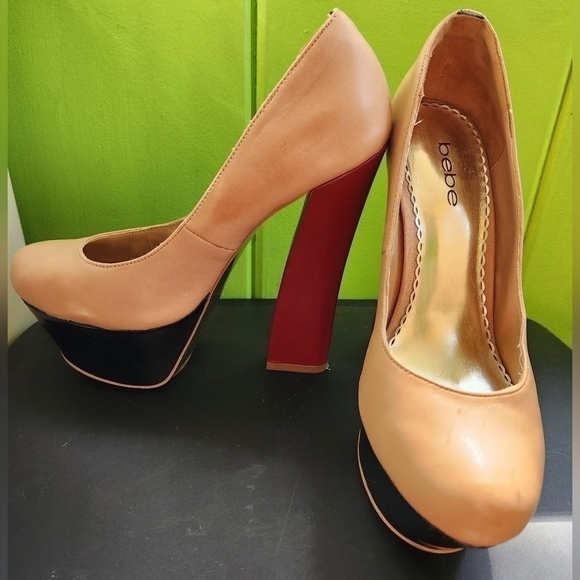 bebe Shoes - Bebe tri color block heel shoe